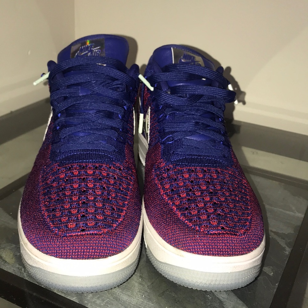 Blue/Red Flynet Nike Air Force 1’s